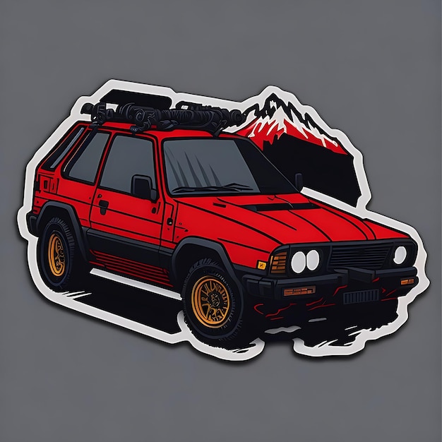 Car Sticker Vector