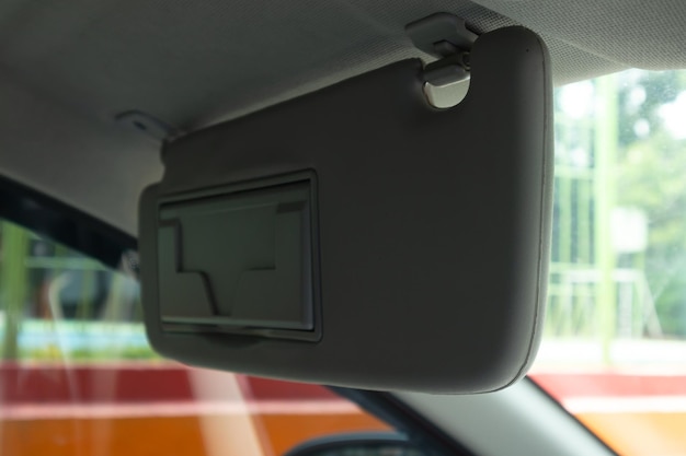 Car sun visor in the down position Car interior