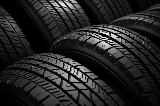 Photo car tires featuring a fantastic tread pattern available at the automobile repair store's inventory