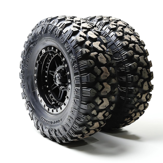 Photo car tires isolated on a white background