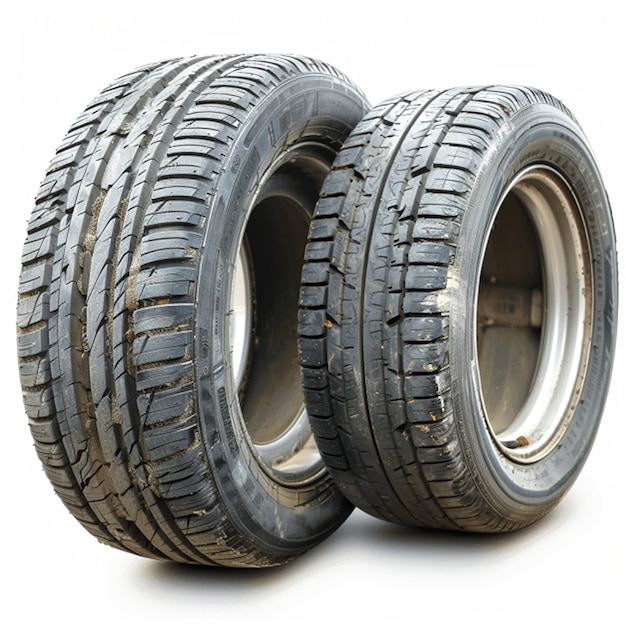 Car tires isolated