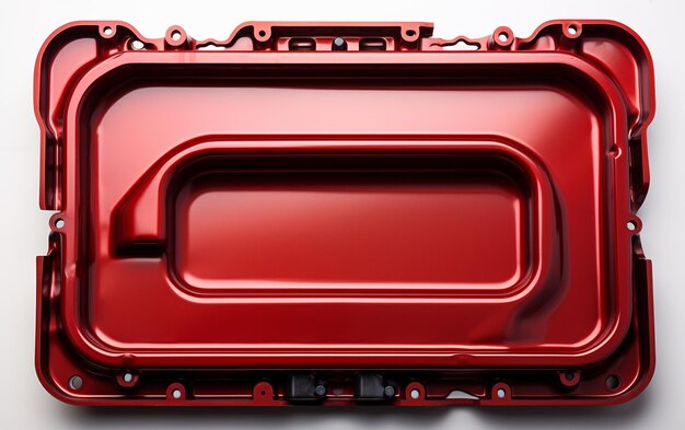 Photo a car transmission pan gasket against a white background