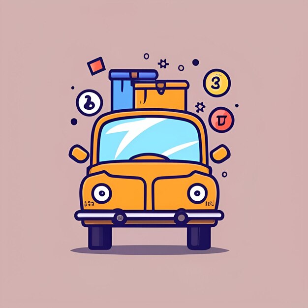 car travel illustration