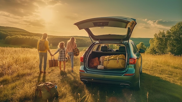 자동차 트크를 열어 여행 모험 도로 여행 캠핑 및 탐험
