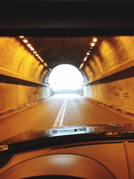 Car in tunnel