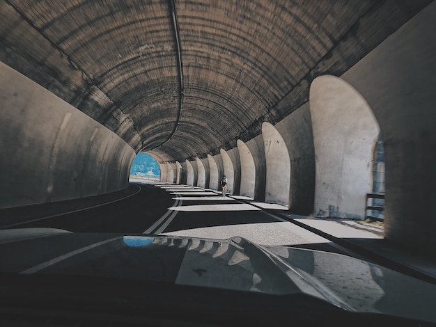 Photo car in tunnel