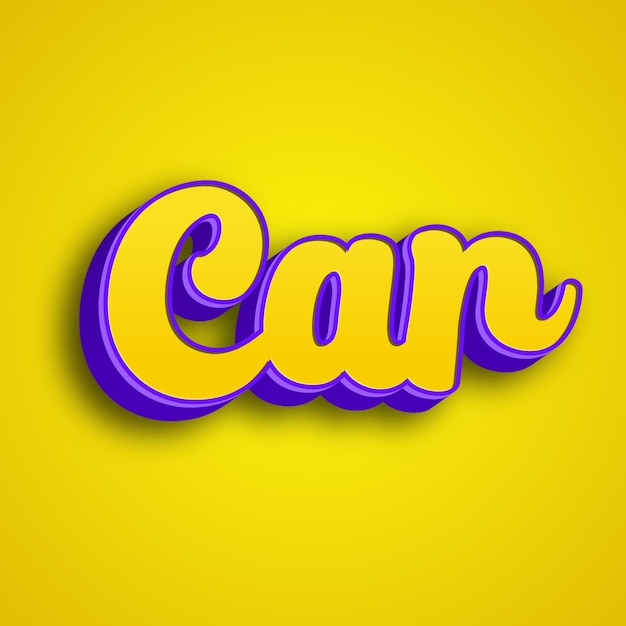 Car typography 3d design yellow pink white background photo jpg