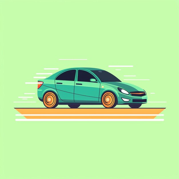 a car on a uniform background