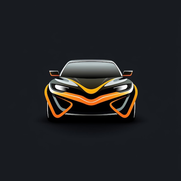 Photo car vector 2d logo minimal icon