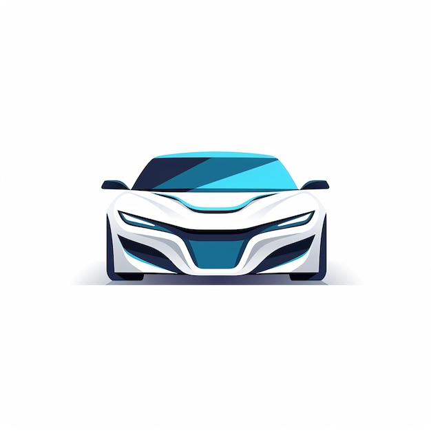 Photo car vector 2d logo minimal icon