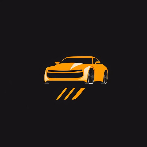 Photo car vector 2d logo minimal icon