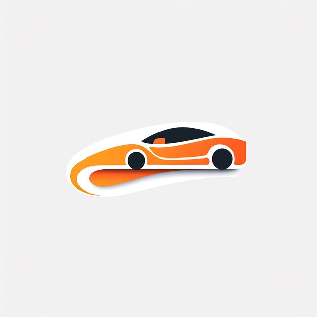 Photo car vector 2d logo minimal icon