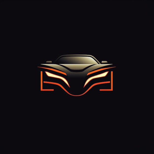Foto vettore di auto 2d logo icona minima