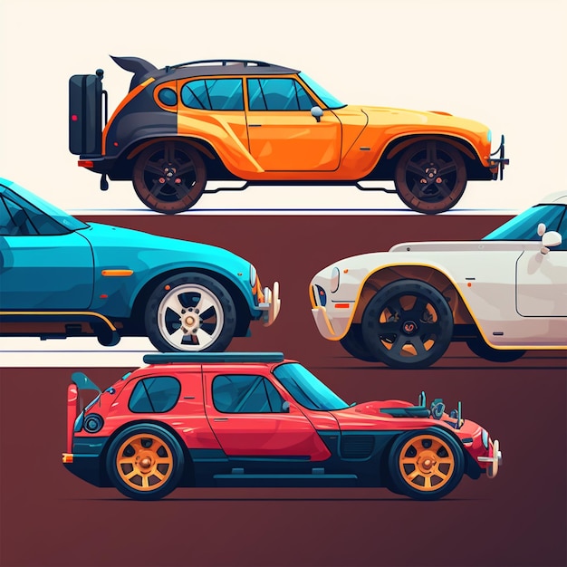 Photo car vector illustration speeding into style captivating car vector illustration