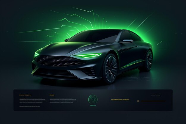 Car website landing page UI