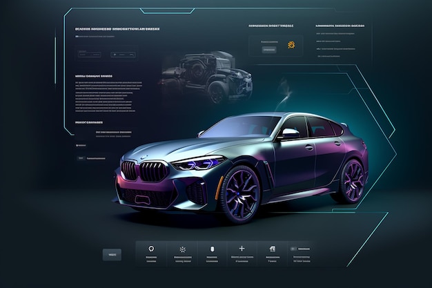 Car website landing page UI