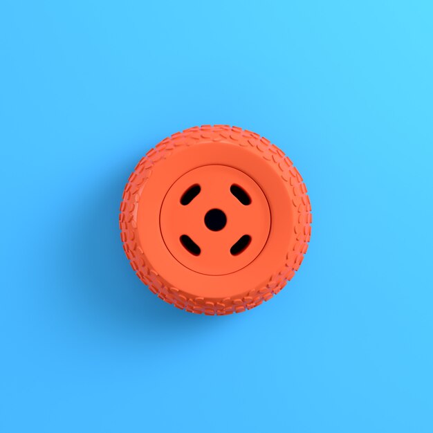 Car wheel 3d rendering