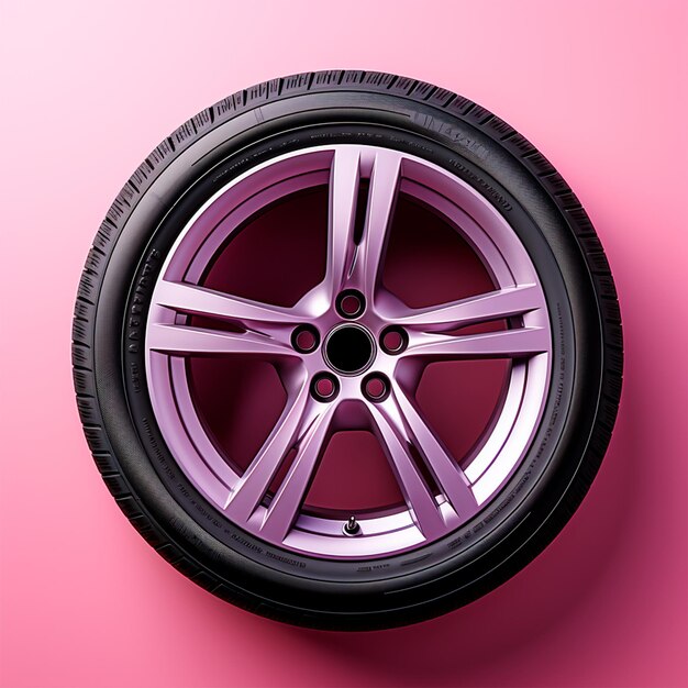 Car wheel pastel background AI generated image