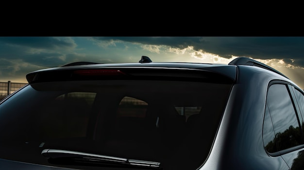 Car window mockup Car rear window