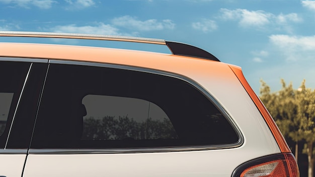 Photo car window mockup car rear window