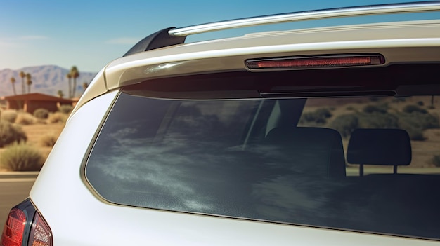 Car window mockup Car rear window