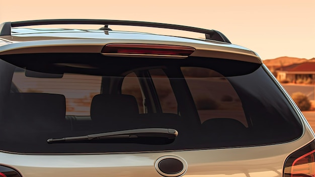 Car window mockup Car rear window