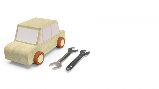 Авто деревянная игрушка для автосервиса