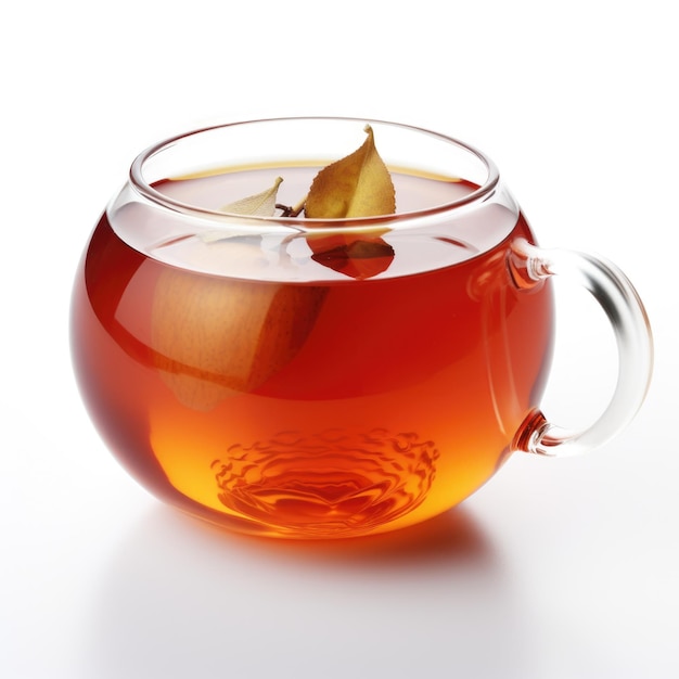 Caramel Apple Tea isolated on white background Generative AI