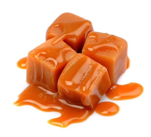 Caramel candies and caramel topping.