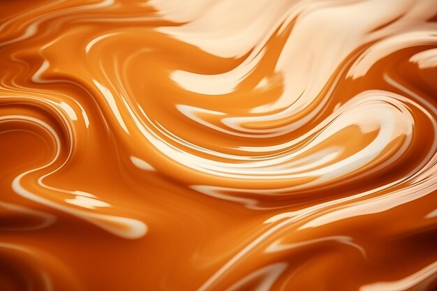 Foto caramel closeup l'affascinante arte del latte con forme astratte e sfondo di caffè strutturato