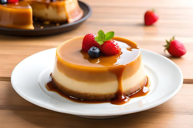 Caramel custard pudding