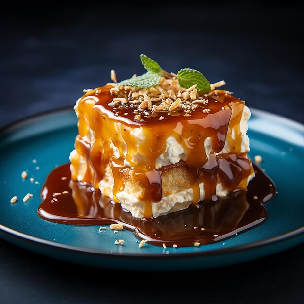 Caramel Drizzled Savory Dessert