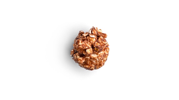 Caramel popcorn isolated.