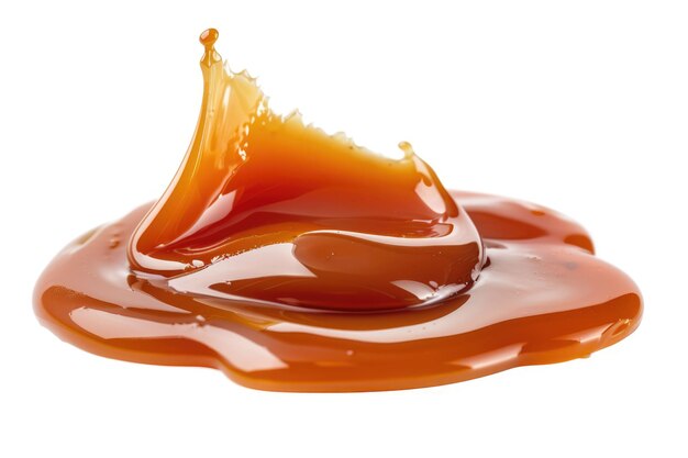 caramel sauce isolated on white background caramel sauce isolated on white background