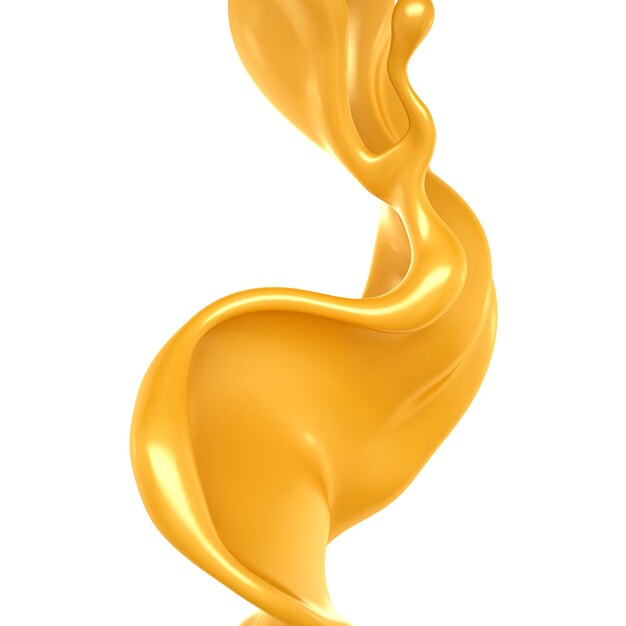 Caramel splash. 3d illustration, 3d rendering.