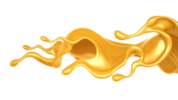 Caramel splash. 3d illustration, 3d rendering.