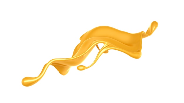 Caramel splash. 3d illustration, 3d rendering.