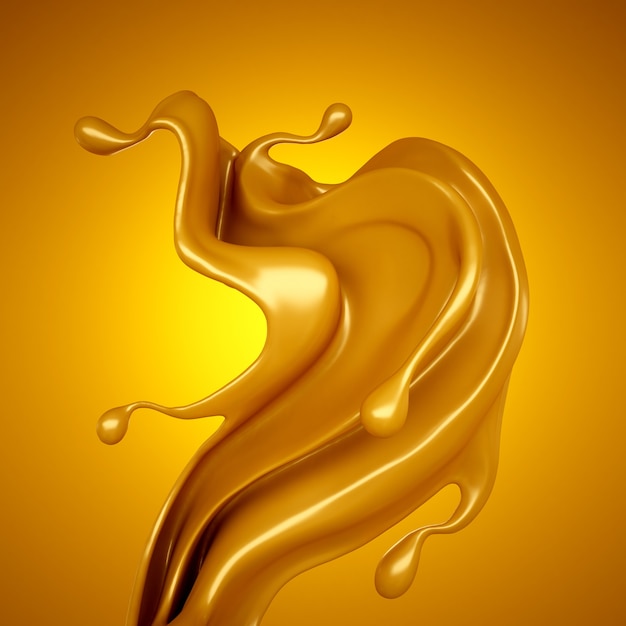 Caramel splash illustration