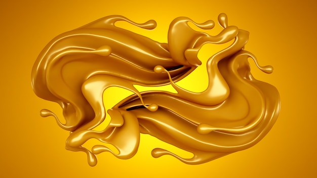 Caramel splash illustration