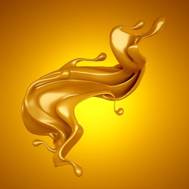 Caramel splash illustration