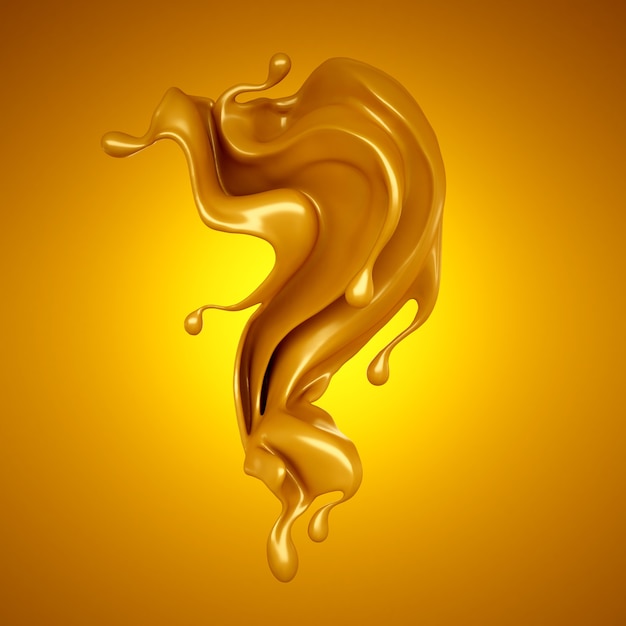 Caramel splash illustration