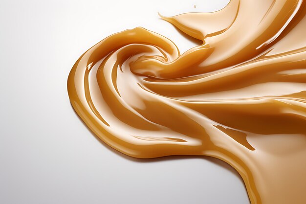 Caramel splash sweet liquid candy swirls waves