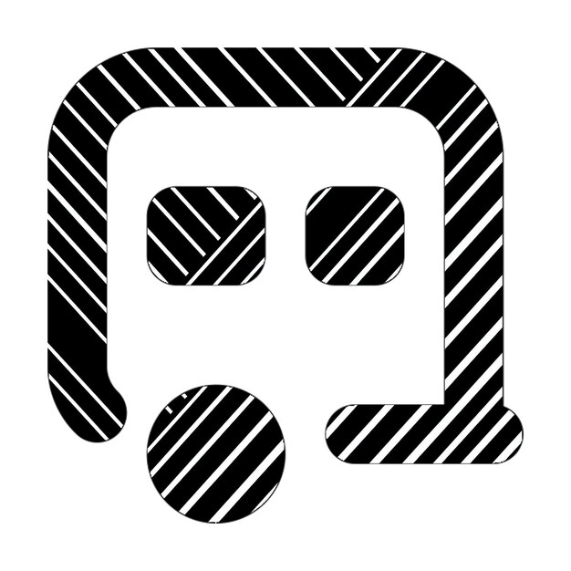 caravan alt icon black white diagonal lines