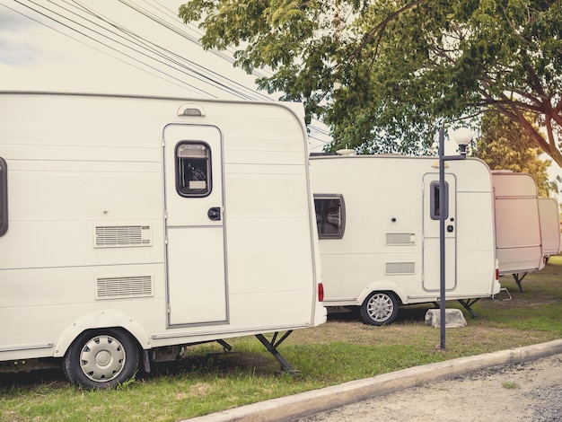 Caravan camping trailer car