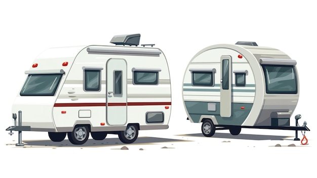 Caravan illustration Best for camper and outdoor related industry vector white background