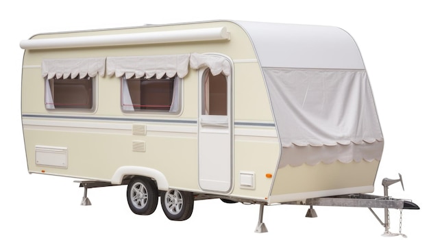 Caravan isolated on white background Generative AI