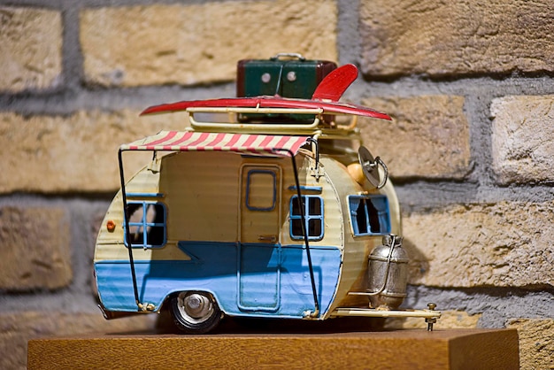 Photo caravan model on the wall