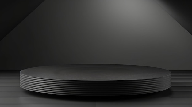 Carbon Abstract Minimalistic Product Podium The Scene for Product Presentation 3D Room with Geometric Platform Stage Pedestal Ai Generated Podium Mockup for a Product advertisement