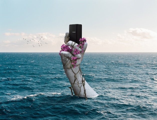 carbon footprint technology collage