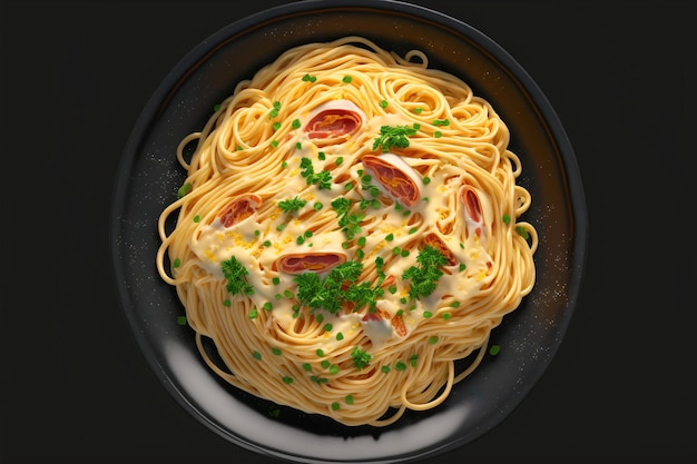 Photo carbonara pasta